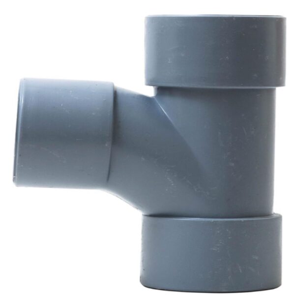 UPVC T-Angled Pipe Fitting, 1.5″ inch/ Grey