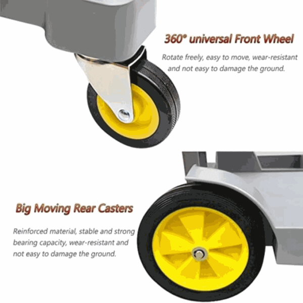 Housekeeping Cart Organizer with Lid & Detachable Bag, Commercial Janitorial Trolley
