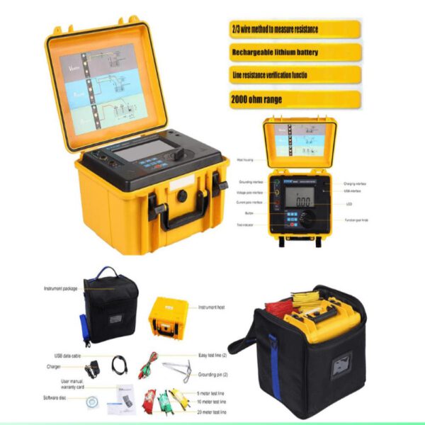Earth Ground Resistance Tester Meters 2,3 Wire Digital earth resistance tester