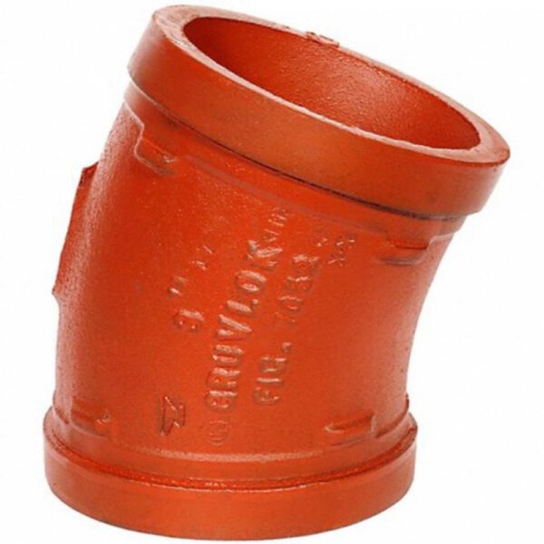 Grooved 22.5° elbow